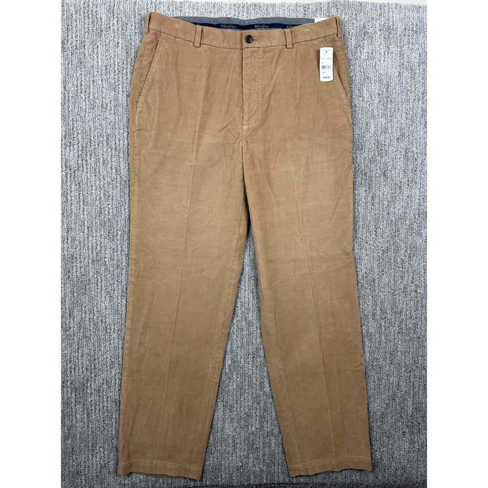 Brooks Brothers Clark Fit Corduroy Pants Tan Pockets Men's Size 38x34 NWT